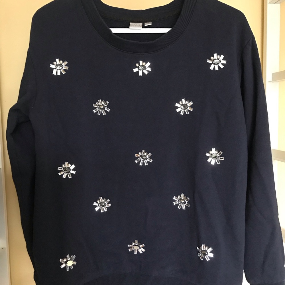 Twik Navy Top with Silver Accents
